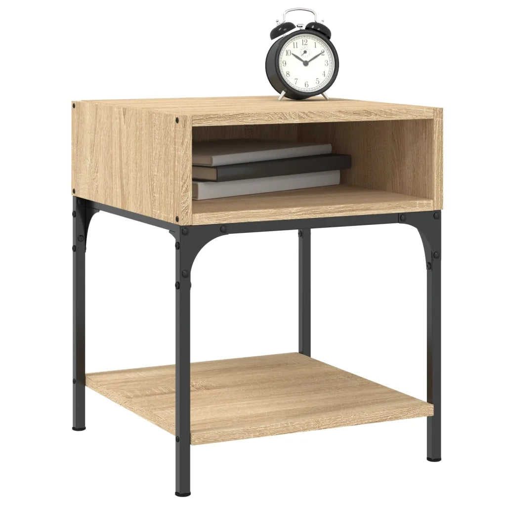 Comodino-Tavolino da notte Rovere Sonoma 40x41x50 cm in Legno Multistrato