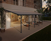 Pergola Addossata in Alluminio Feria 3X8.5 m colore Grigio