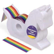 Dispensatore di Nastro - Supporto per Nastro - Nastro di Imballo - Accessori per Ufficio - Attività di Creatività - Plastica Bianca 10 x 9 x 3 cm - Accessorio per Ufficio