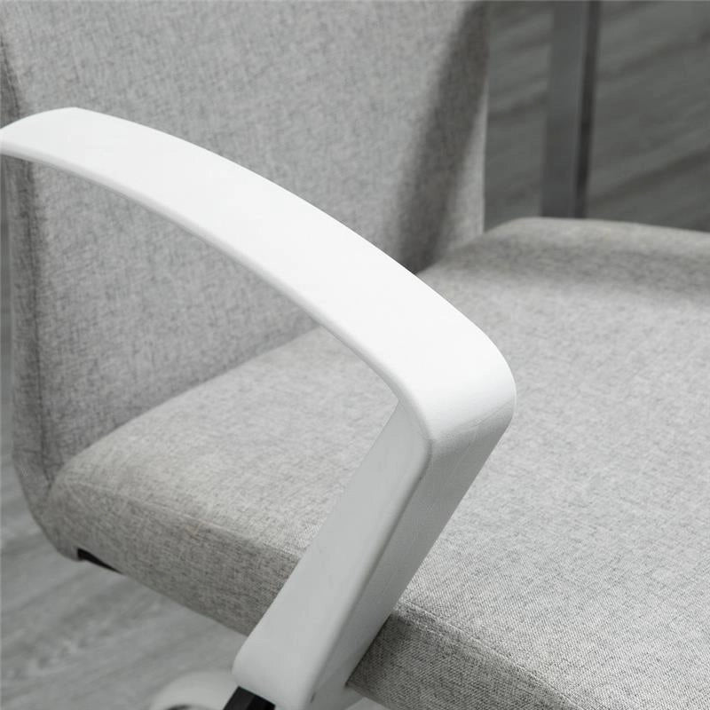 SEDIA DA UFFICIO GIREVOLE E REGOLABILE 61X61X89-99CM IN TESSUTO GRIGIO