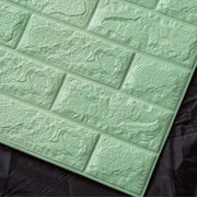 Trade Shop - Pannello Spugna 3d Mattoni Turchese Adesivo Pareti Sfondo Casa Muri 30x60cm -