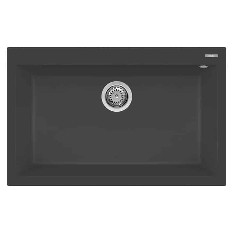 Lavello Elleci Incasso 1 vasca 79x50 Quadra 130 Granitek Antracite LGQ13059