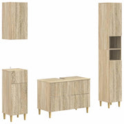 Set di Mobili da Bagno da 4 Pezzi DELFT Rovere Sonoma 3417947
