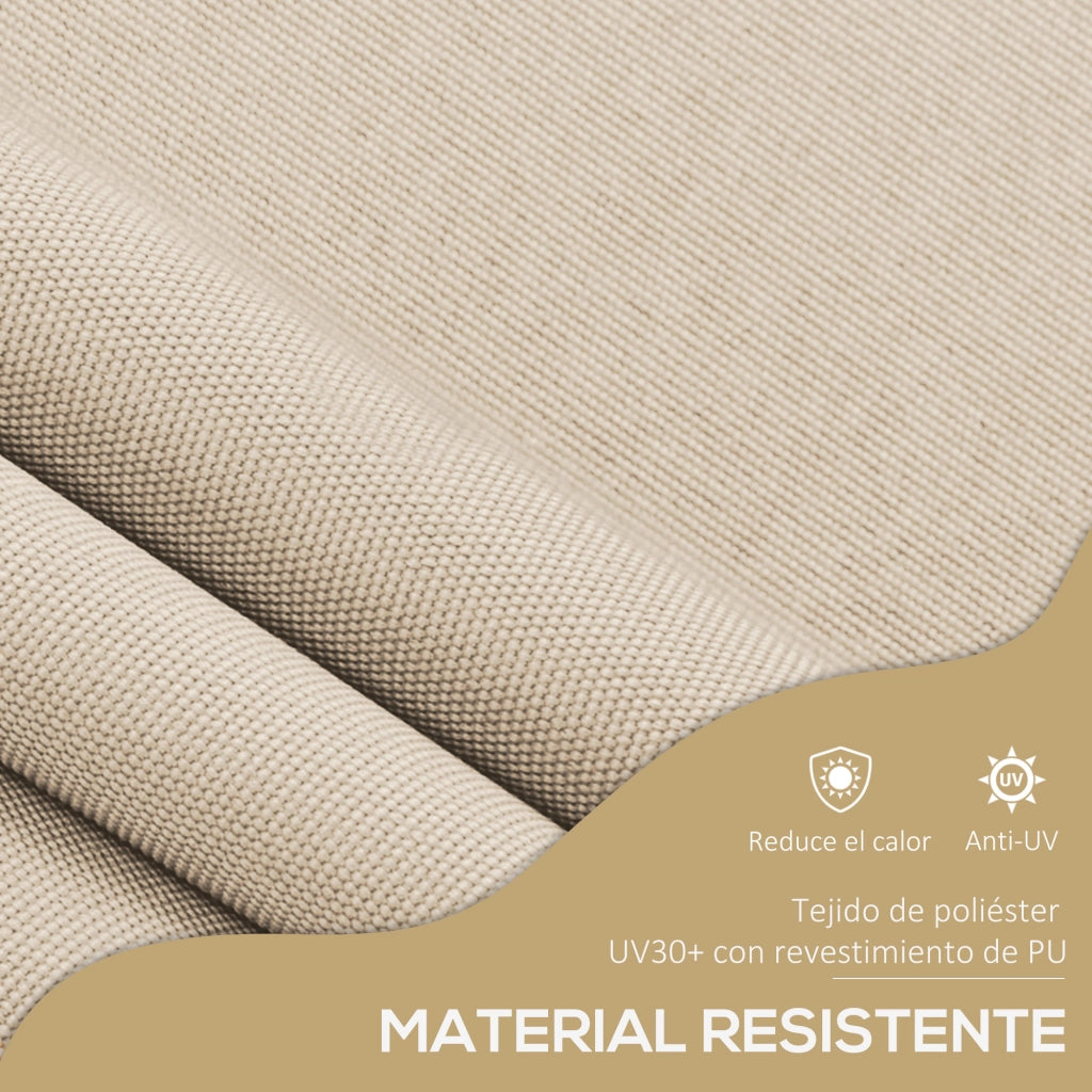 Tenda da Sole Retrattile Manuale con Manovella ¨C Xylo ¨C 350x120x210-300 cm Beige Impermeabile Anti-UV