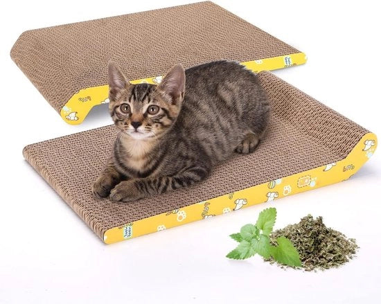Materassi per gatto con catnip 2 pezzi cartone ondulato 40 x 25 cm