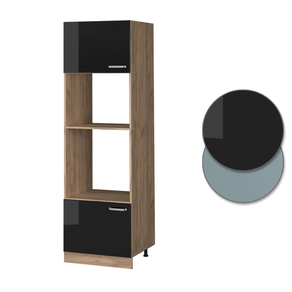 Vicco Set mobili bagno Nero lucido 60 cm