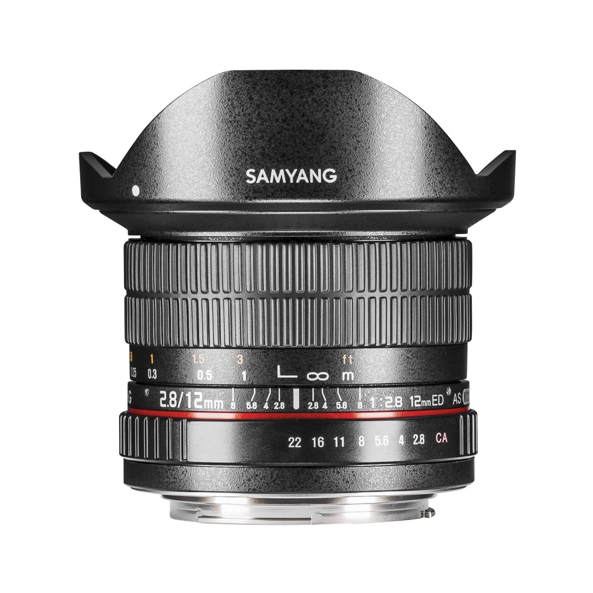 MF 12mm F2.8 Fisheye Canon EF - Angolo di campo di 180° - Alta velocità - Messa a fuoco manuale - Adatto per architettura, arte, paesaggio - Con borsa e coperchio di protezione