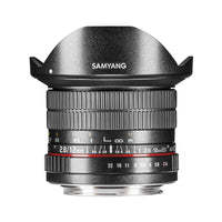 MF 12mm F2.8 Fisheye Canon EF - Angolo di campo di 180° - Alta velocità - Messa a fuoco manuale - Adatto per architettura, arte, paesaggio - Con borsa e coperchio di protezione