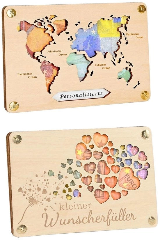 Clip per bord in legno, 2 pezzi - decorazioni ornamentali - decorazioni per ufficio - decorazioni in legno semplici - legno ecosostenibile - 16 x 12,1 cm - clip per decorazione