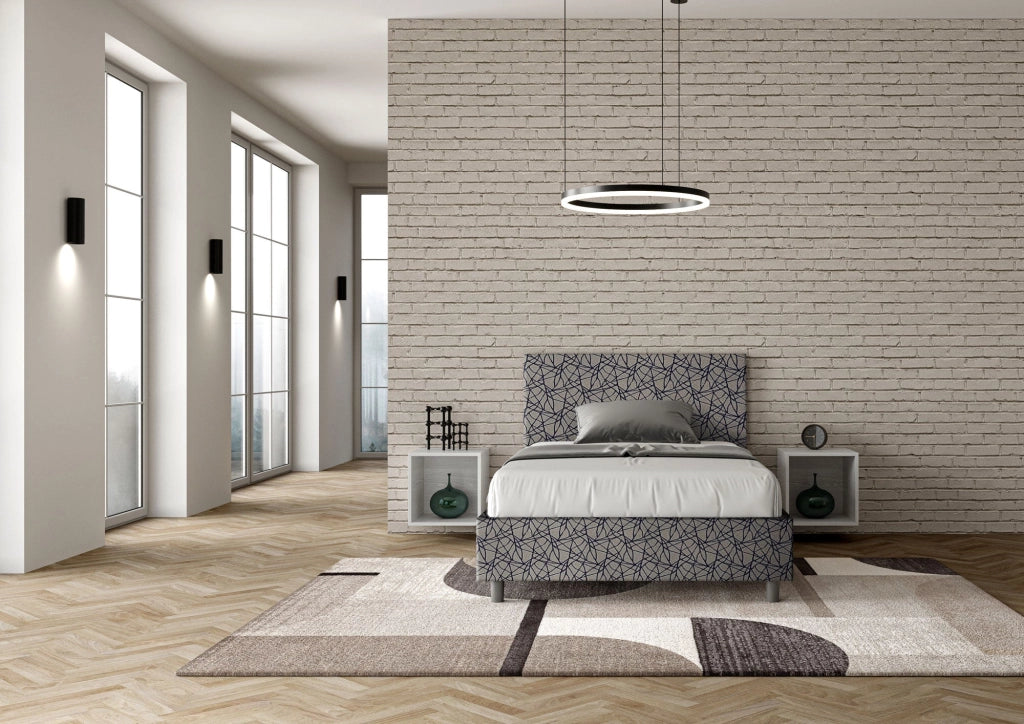 Letto 1 Piazza e Mezzo 120x190 cm Senza Rete Adele Era 09 Blu