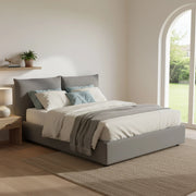 Letto Matrimoniale Alizarin, Letto Matrimoniale Sfoderabile Made in Italy, Grigio