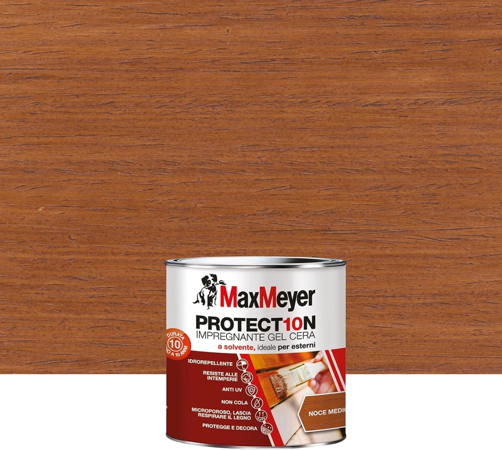 Impregnante Protettivo Legno All'acqua, Noce Medio, 2.5L