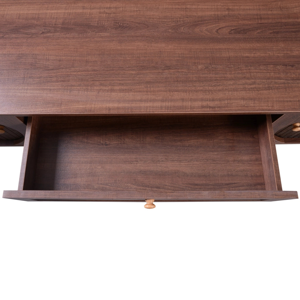 Mobile TV con 2 Ante Scorrevoli e 2 Cassetti in Rattan; Stile Naturale; in MDF; 170??39;5??46 cm; Naturale
