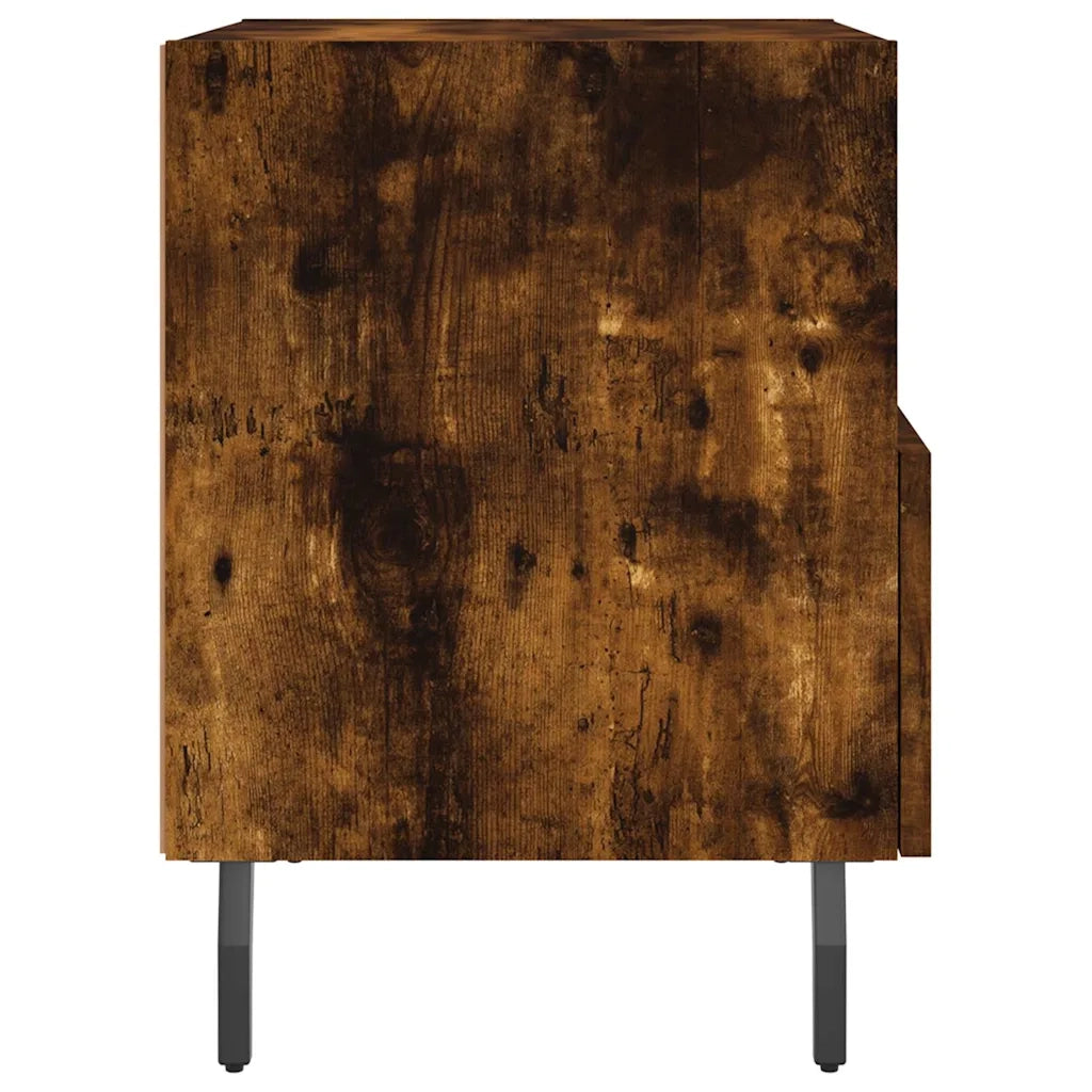 Comodini 2 pz Rovere Fumo 40x35x47,5 cm in Legno Multistrato 827479