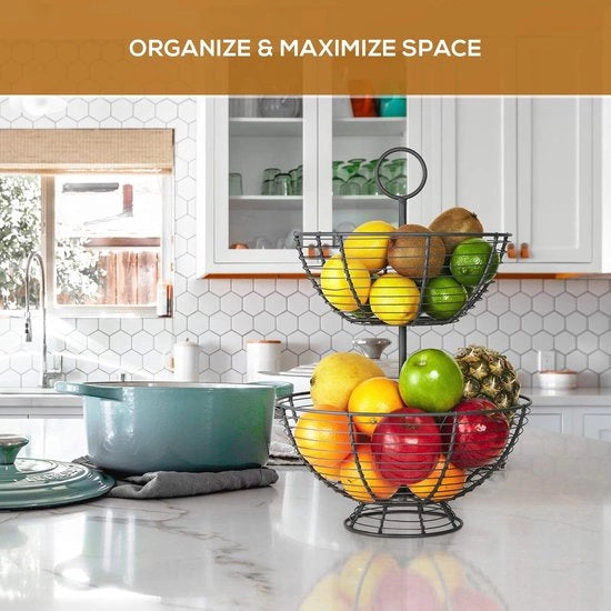 Bowl per frutta in legno massello con 6 contenitori separati