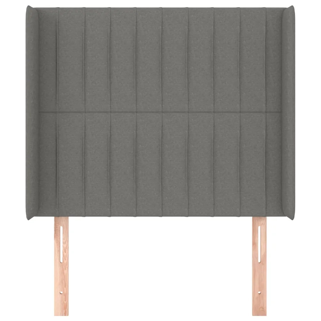 Testiera ad Orecchio Grigio Scuro 93x16x118/128 cm in Tessuto 3119801