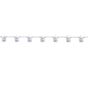Trade Shop - Catena Luminosa Con 10 Portalampada E27 Luci Decorative Prolungabile Ip54 P01-s01-10 - Bianco