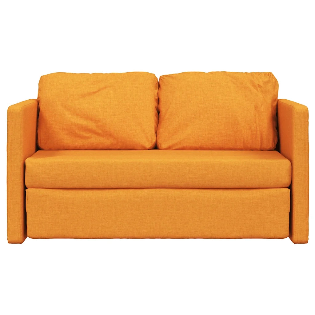 Divano letto | Sof¨¤ letto | Letto singolo da Terra 2 in 1 Giallo Scuro 112x174x55 cm Tessuto
