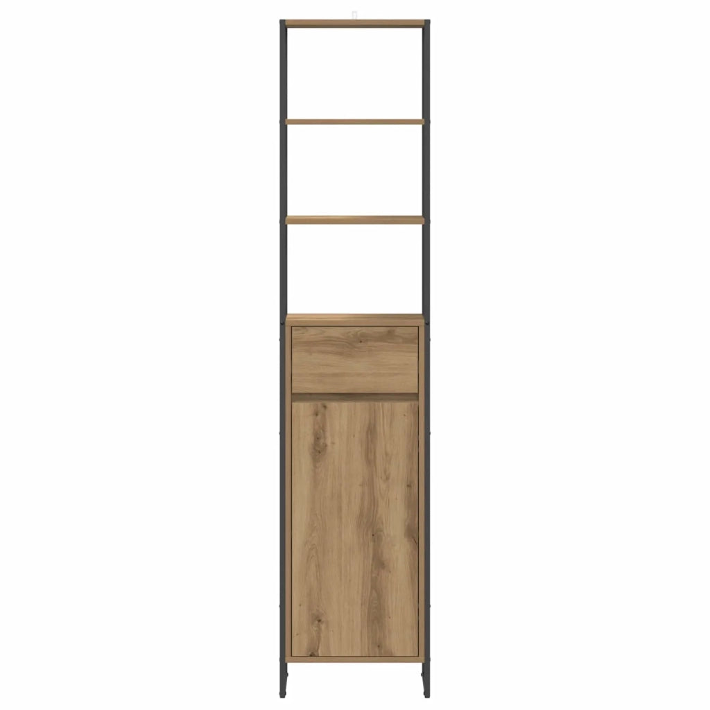 Mobile da Bagno con porta Rovere Artigianale 40 x 30 x 180 cm
