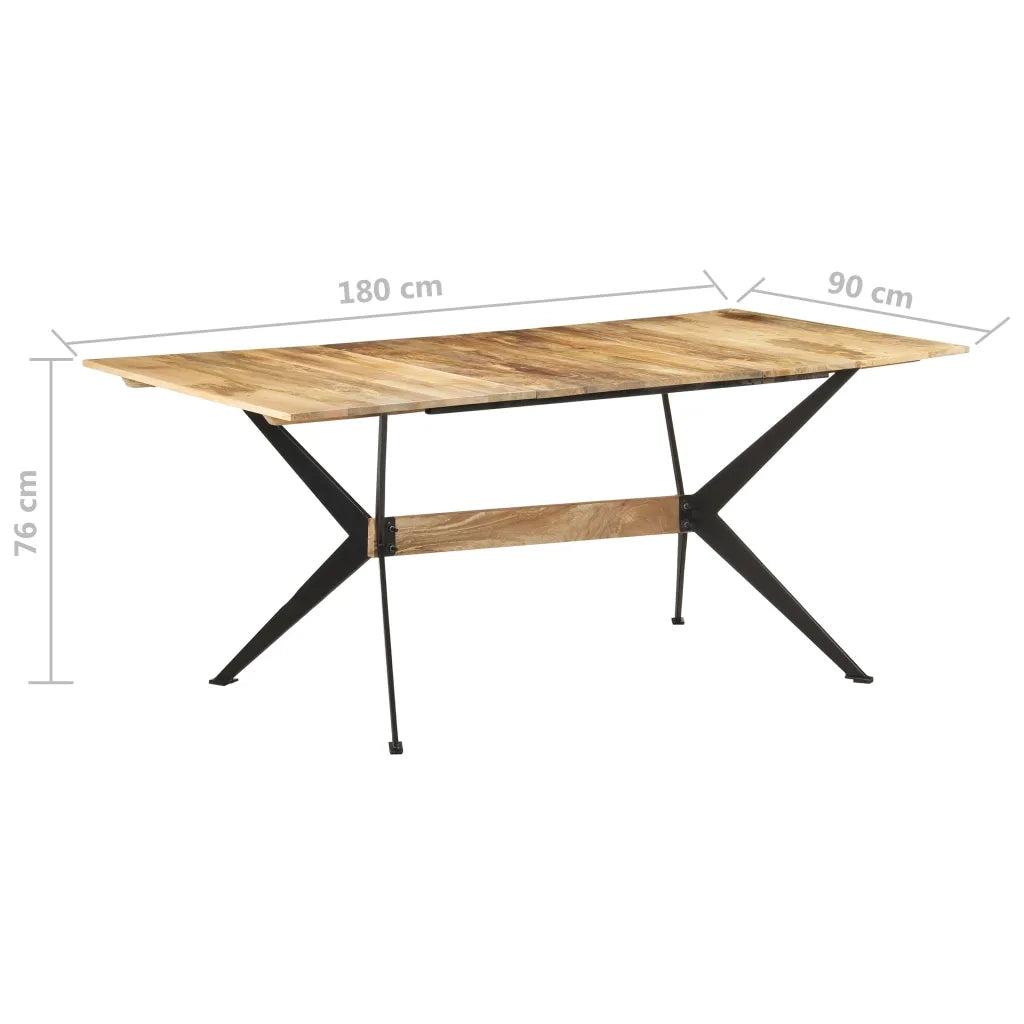 Tavolo da Pranzo 180x90x76 cm in Legno Massello di Mango  cod mxl 18316