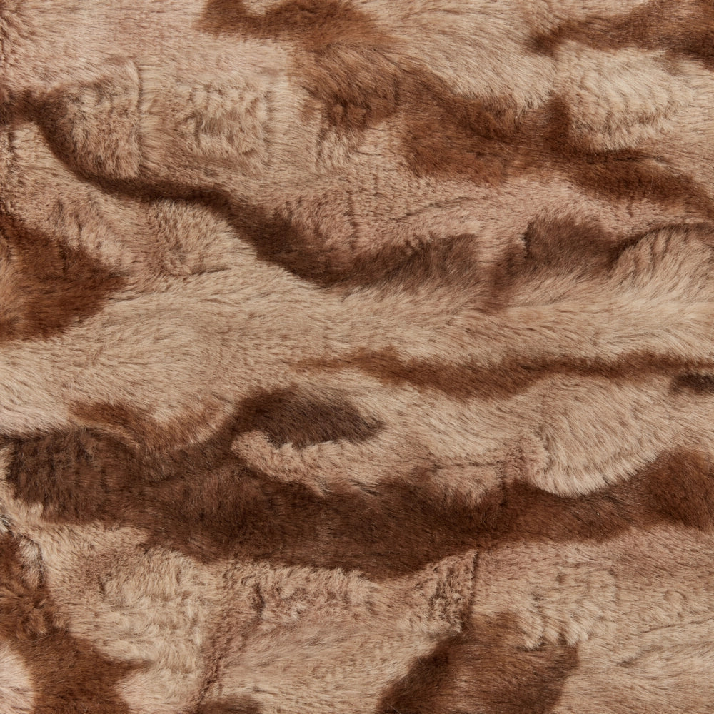 Coperta moderna in poliestere in pelliccia sintetica marrone 200 x 220 cm morbida pelliccia sintetica