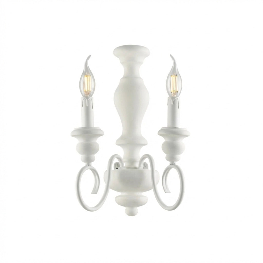 Applique Shabby Chic Cascina Bianco 2 Luci E14
