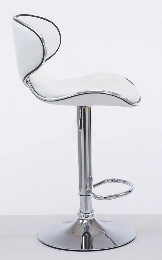 Set 2x Sgabelli LAS VEGAS V2 in similpelle bianco,cromo