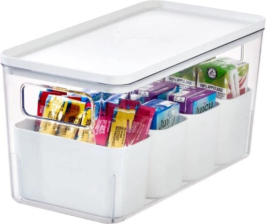 Contenitore di archiviazione con 4 contenitori divisori, contenitore di archiviazione di Rosanna Pansino, scatola di plastica riciclata con maniglie e coperchio, bianco

Modello: 
Specifica tecnica: 
Codice prodotto: