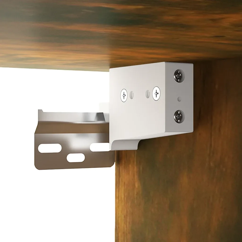 Mobile a Specchio con LED Rovere Fumo 91x15x76,5 cm 820448