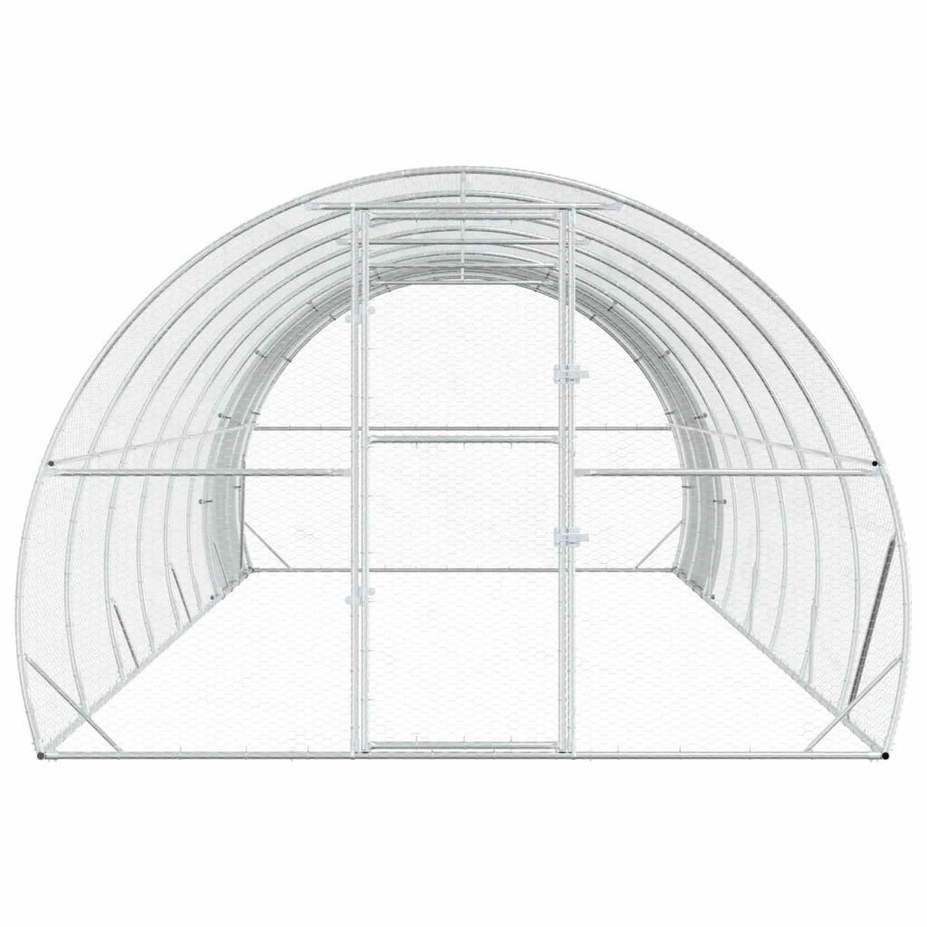 Pollaio Argento 800 x 300 x 200 cm Acciaio zincato 3434698