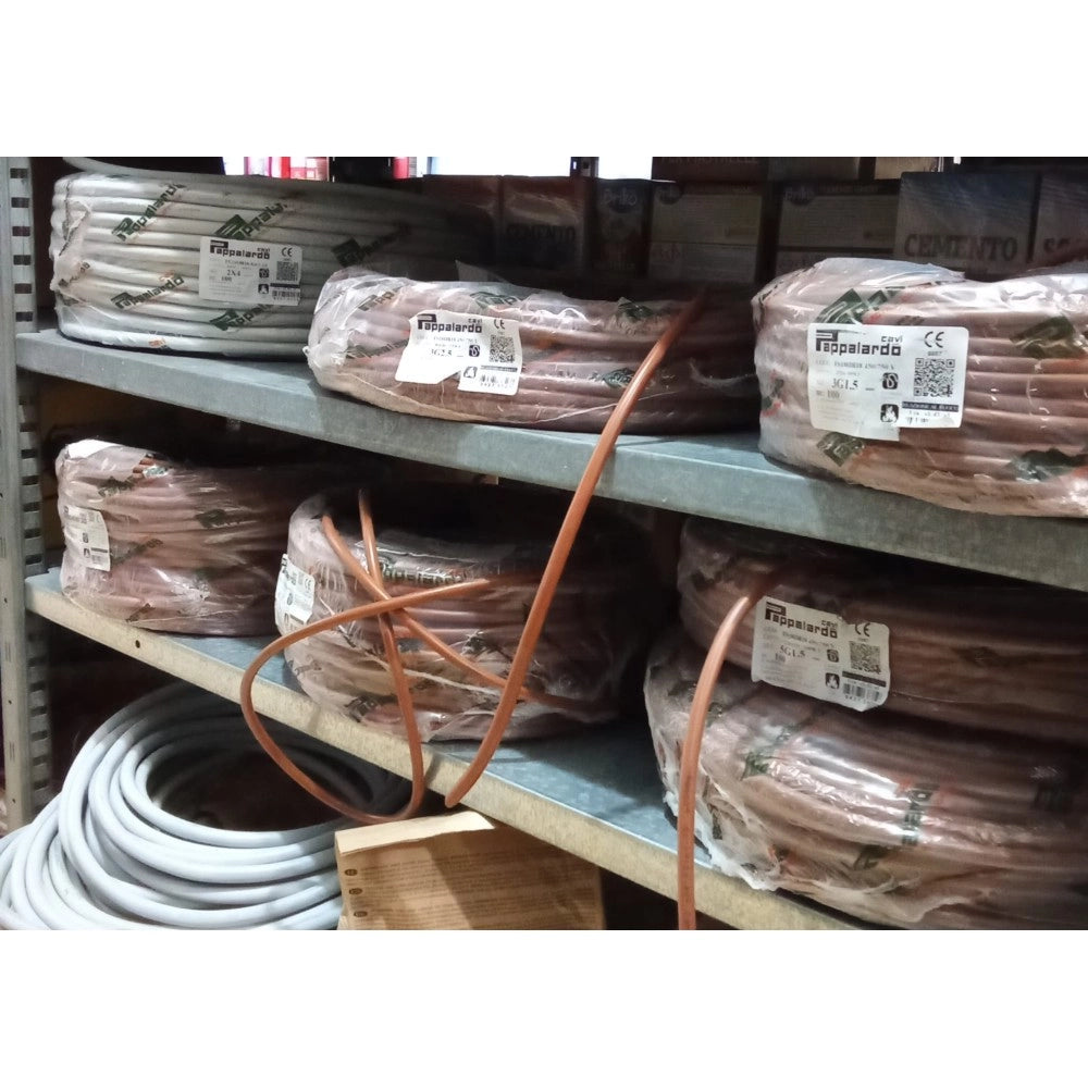 Cavo elettrico marrone multipolare in pvc fs18or18 - 1mt, scegli se  2x1-5mq