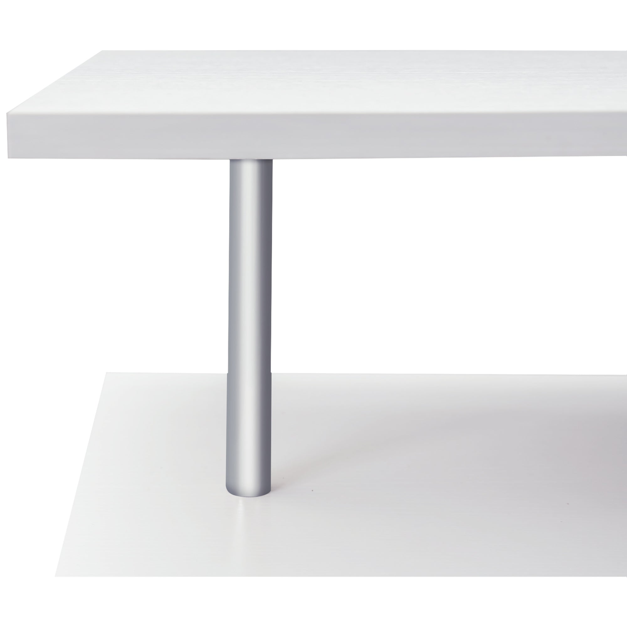 EasyComfort Scrivania Moderna, Angolare e Girevole con Libreria, Tavolo da Pranzo in Truciolato Bianco, 140x120x78 cm