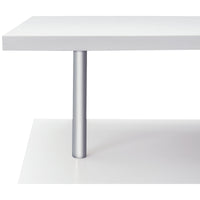 EasyComfort Scrivania Moderna, Angolare e Girevole con Libreria, Tavolo da Pranzo in Truciolato Bianco, 140x120x78 cm