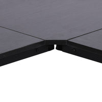 EasyComfort Scrivania Spaziosa Nera e Finitura in Rovere Perfetta Postazione da Lavoro per Casa e Ufficio a Forma di L con Soluzione Angolare Finitura in Rovere 150x150x76cm Nera