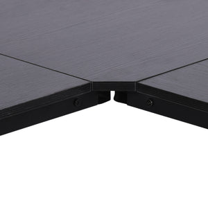 EasyComfort Scrivania Spaziosa Nera e Finitura in Rovere Perfetta Postazione da Lavoro per Casa e Ufficio a Forma di L con Soluzione Angolare Finitura in Rovere 150x150x76cm Nera