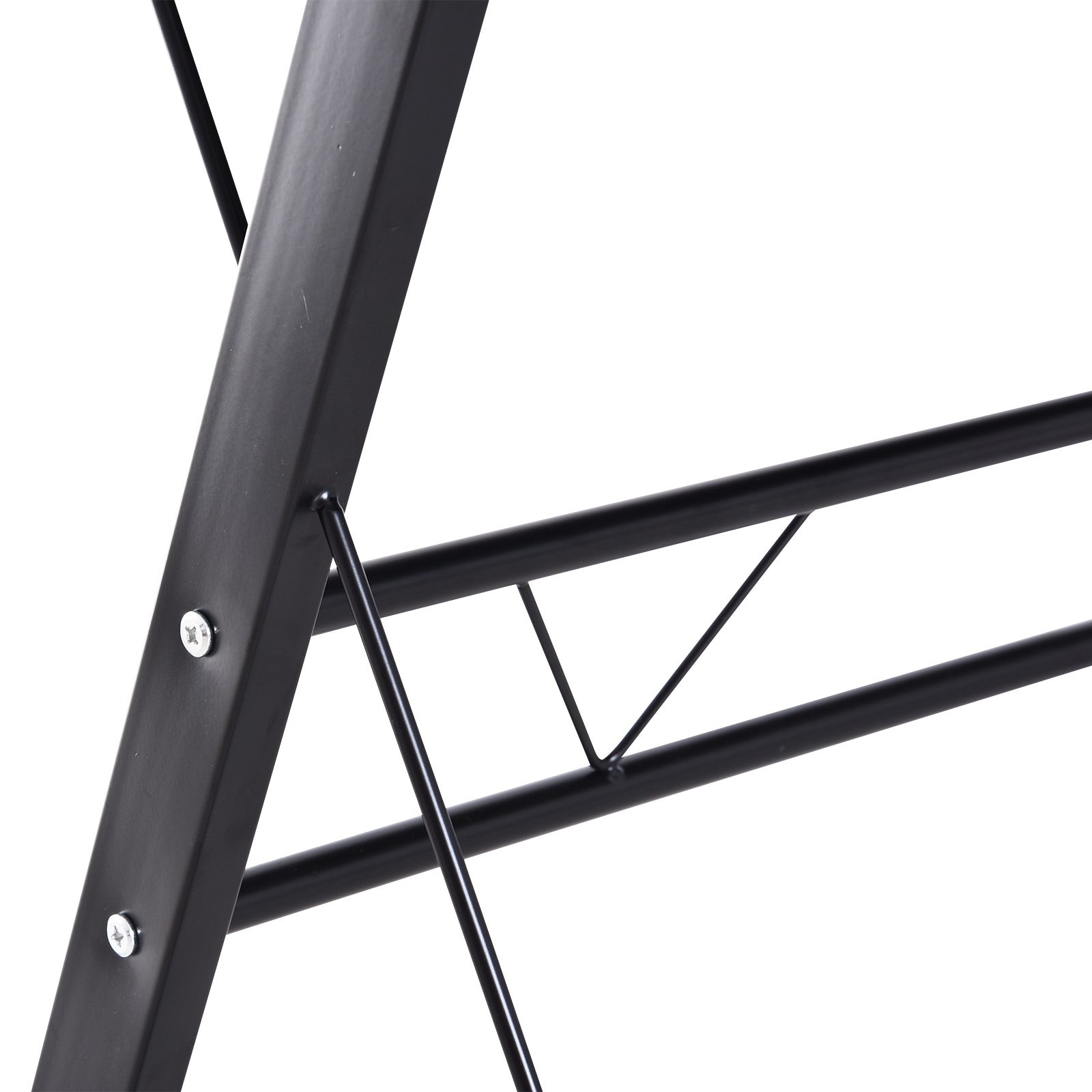 Easycomfort Scrivania Angolare Moderna Nera Dritta Postazione da Lavoro per Computer con Vano Tastiera MDF, Metallo a forma di L: 130L x 130P x 73.5A cm dritta: 210L x 50P x 73.5A cm Nero