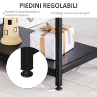 Easycomfort Scrivania per Computer con Ripiani per Monitor e CPU, Scrivania da Ufficio per Casa, Studio e Lavoro, Nera, 140 x 60 x 93cm