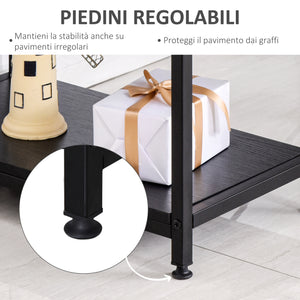 Easycomfort Scrivania per Computer con Ripiani per Monitor e CPU, Scrivania da Ufficio per Casa, Studio e Lavoro, Nera, 140 x 60 x 93cm