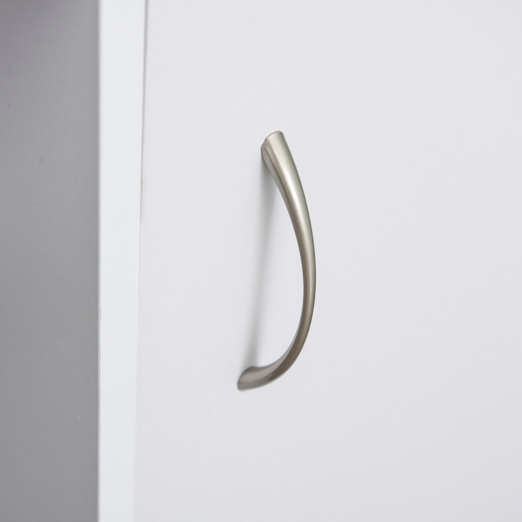 Easycomfort Scrivania Moderna per PC e Computer con 2 Cassetti e 1 Armadietto, Scrivania con Libreria Salvaspazio per Ufficio o Camera in Legno, Bianco