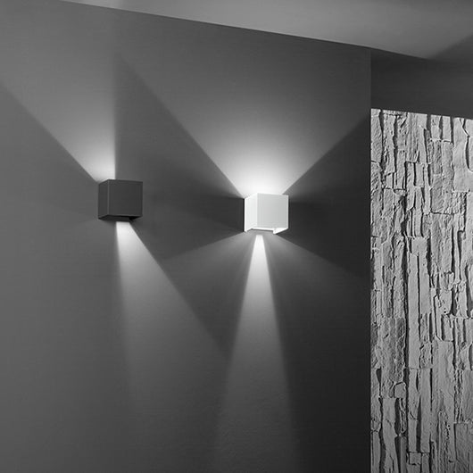 Applique Esterno Moderna Shadow Alluminio Antracite Led 12W 3000K Ip54