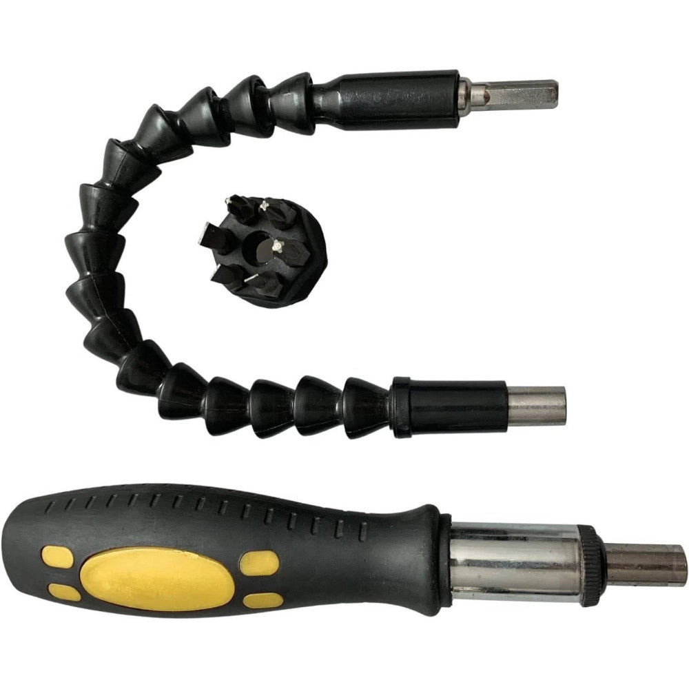 Trade Shop - Cacciavite Con Estensione Flessibile E Con Punte Di Ricambio 8 In 1 -