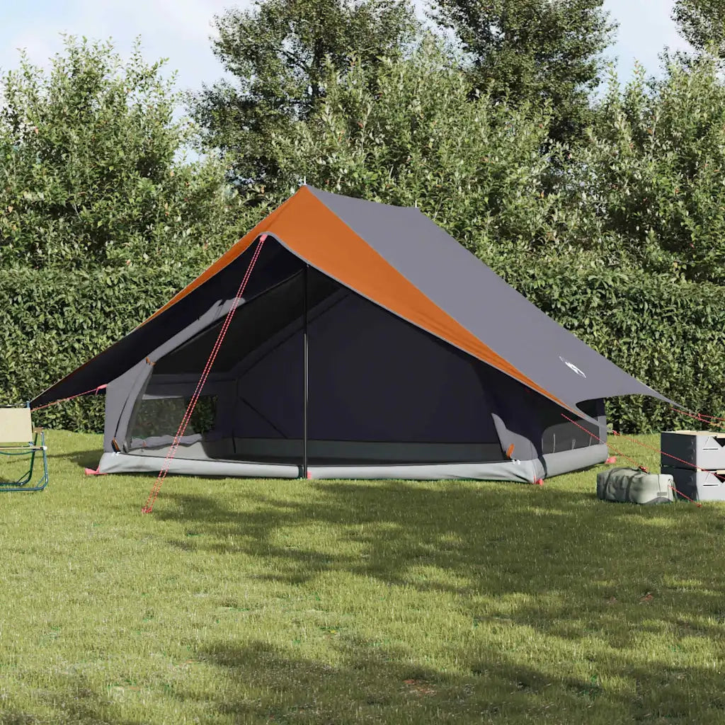 Tenda Familiare con tetto Grigio e arancione 315 x 286 x 200 cm 4100681