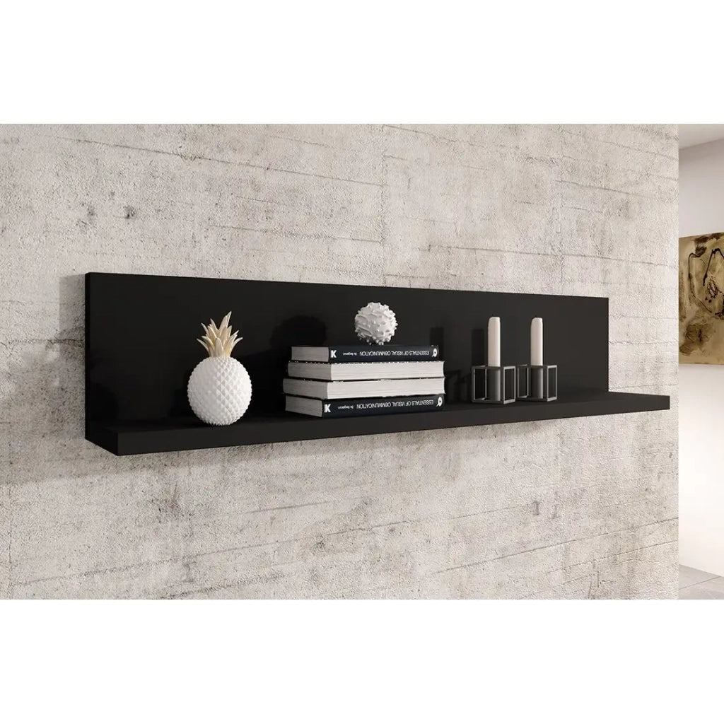 Scaffale da muro BERGAMO – 150 cm colore nero super opaco