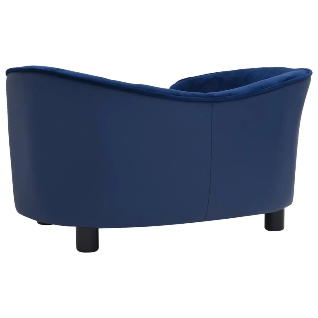 Divano per cani 69 cm in peluche e sintetico blu 02_0000105