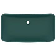 Lavabo da appoggio rettangolare di lusso lavabo da bagno lavabo per sala trucco 71 x 38 cm ceramica verde scuro opaco 02_0002701
