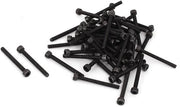 Set di 50 viti a 6 facce in acciaio leggero da 30mm x M3 nero
