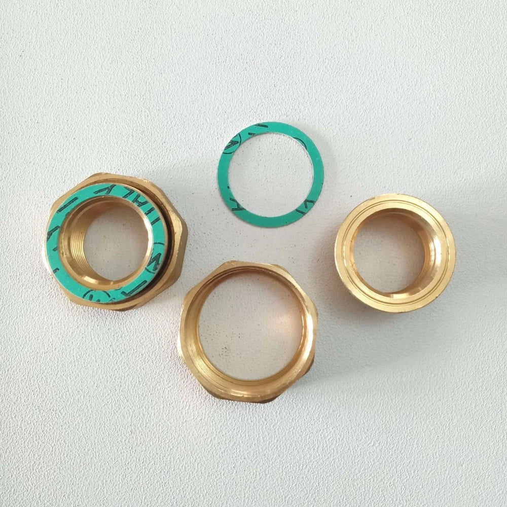 Bocchettone in ottone f 11/4 x f 3/4 per circolatore - 1 coppia