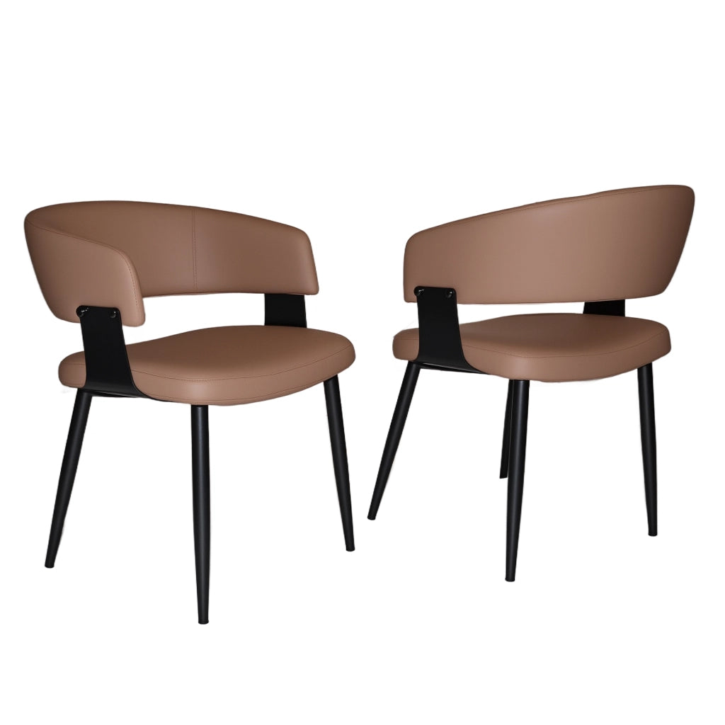 SEDIA Ergonomica con braccioli in PU Marrone