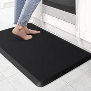 Mat per cucina, imbottito contro la fatica, 44 x 71 cm, impermeabile, antiscivolo, scranno per ufficio/vita quotidiana per casa, soggiorno e ufficio (nero)