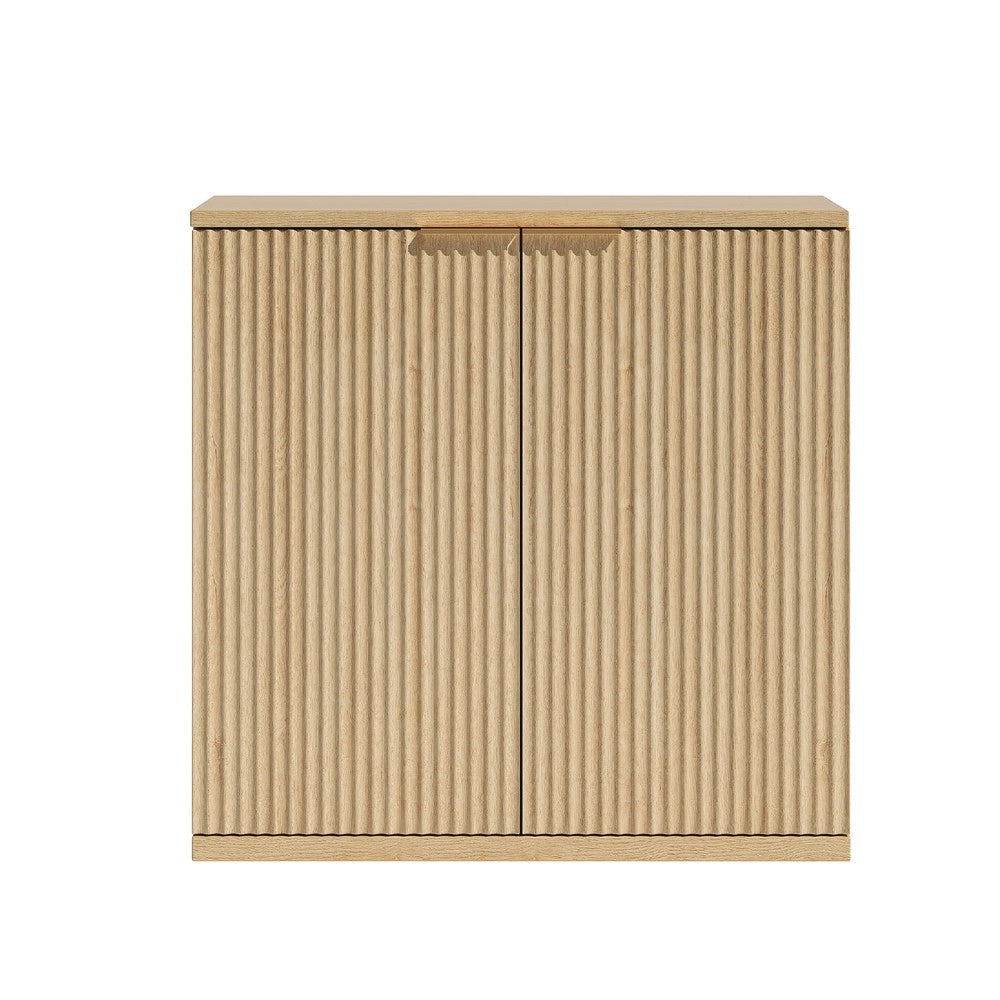 Credenza Moderna con Ante Pieghevoli ¨C MINIMAL ¨C Rovere Chiaro, 60x30x70 cm